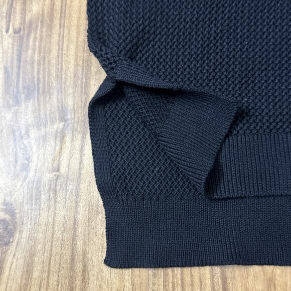 Michael Kors Women’s Waffle Knit Crew Neck Sweater – Black, Size M New - Picture 6 of 7